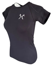 Load image into Gallery viewer, Hanoverian Breed Logo Signature Layering Seamless Tee in Black
