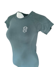 Load image into Gallery viewer, Holsteiner Breed Logo Signature Layering Seamless Tee in Soft Jade