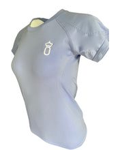 Load image into Gallery viewer, Oldenburg Breed Logo Signature Layering Seamless Tee in Ice Flower Blue