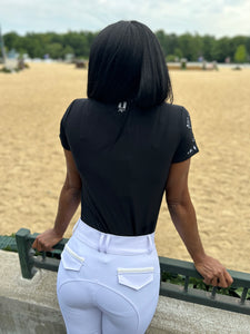 Fontainebleau Show Shirt + Convertible Polo in Black+White