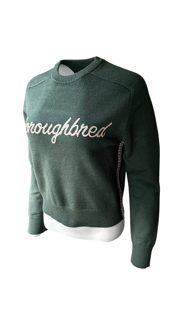 The Thoroughbred Sweater in Evergreen