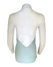Load image into Gallery viewer, The Long Sleeve Chevron Block Show Shirt - White/ Air Blue