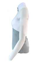 Load image into Gallery viewer, The Long Sleeve Chevron Block Show Shirt - White/ Air Blue