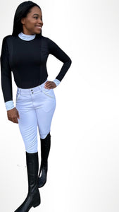 Air Flow Mesh Mock Neck Show Shirt