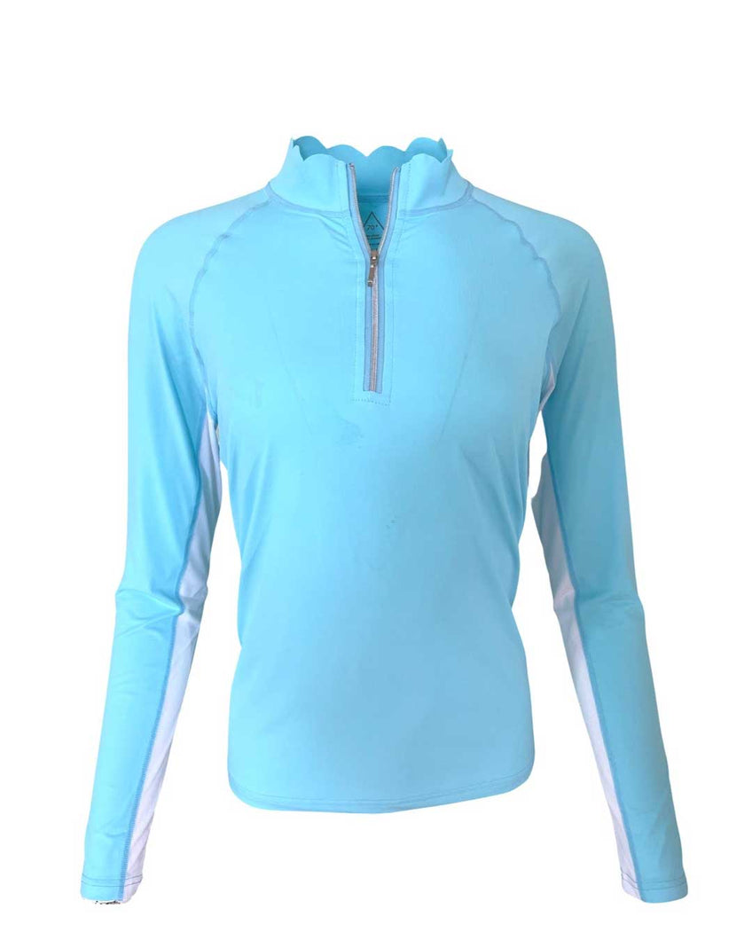 Scallop Collar Wicking Sunshirt