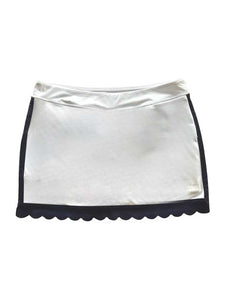 Scallop Skort- White/Navy