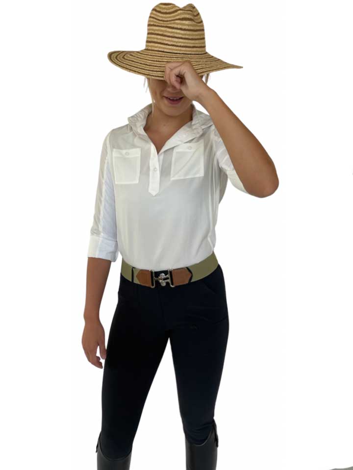 The UPF 50+ Classic Safari Sun Shirt in Bright White