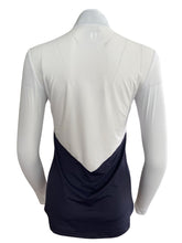 Load image into Gallery viewer, The Long Sleeve Chevron Block Show Shirt- White/ Navy
