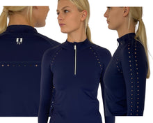 Load image into Gallery viewer, The Classic Navy Laser Cut Sun Shirt
