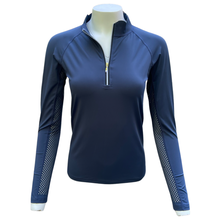 Load image into Gallery viewer, Scallop Collar Wicking Sunshirt in Navy