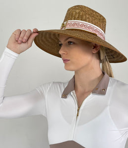 The Long Sleeve Chevron Block Show Shirt - WHITE/ FAWN
