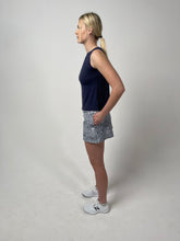 Load image into Gallery viewer, Sleeveless Shell with Back Mesh Panel- Classic Navy