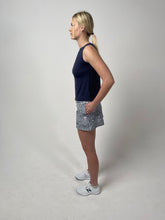 Load image into Gallery viewer, Sleeveless Shell with Back Mesh Panel- Classic Navy