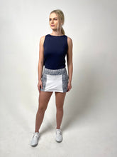 Load image into Gallery viewer, Sleeveless Shell with Back Mesh Panel- Classic Navy