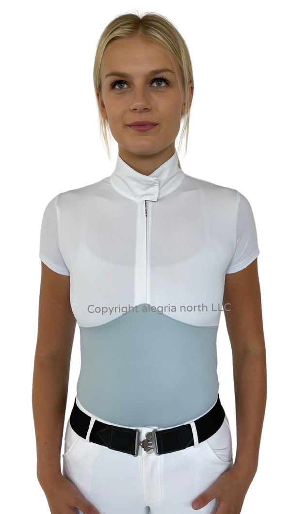 The Chevron Block Show Shirt + Convertible Polo- Air Blue