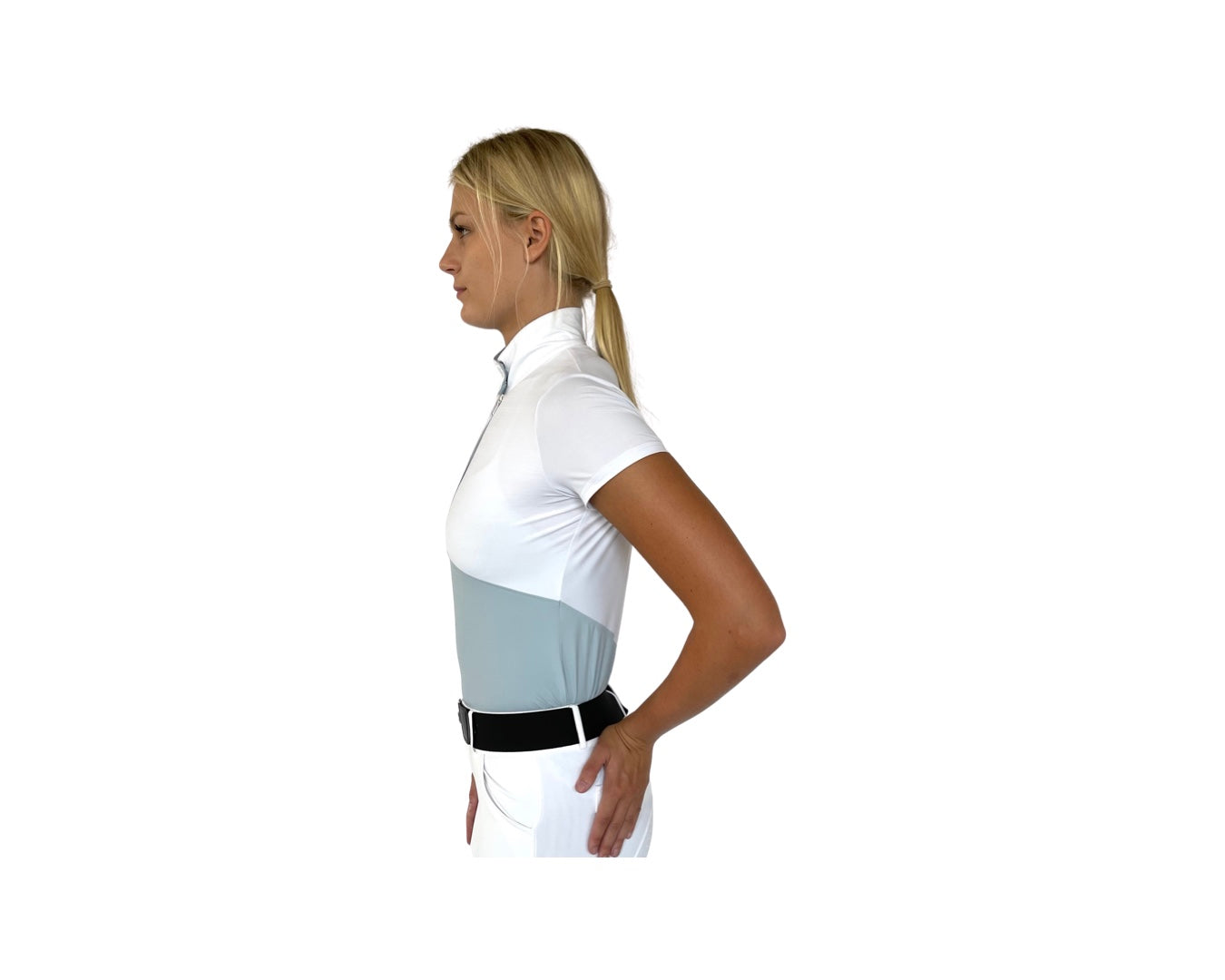 The Chevron Block Show Shirt + Convertible Polo- Air Blue