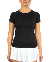 Load image into Gallery viewer, Short Sleeve Signature Seamless Tee in Black