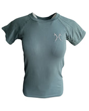 Load image into Gallery viewer, Hanoverian Breed Logo Signature Layering Seamless Tee in Soft Jade