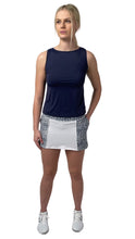 Load image into Gallery viewer, Sleeveless Shell with Back Mesh Panel- Classic Navy