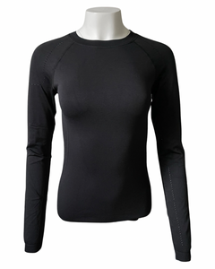 70° Signature Seamless UPF 50+ Long Sleeve Tee in Classic Black