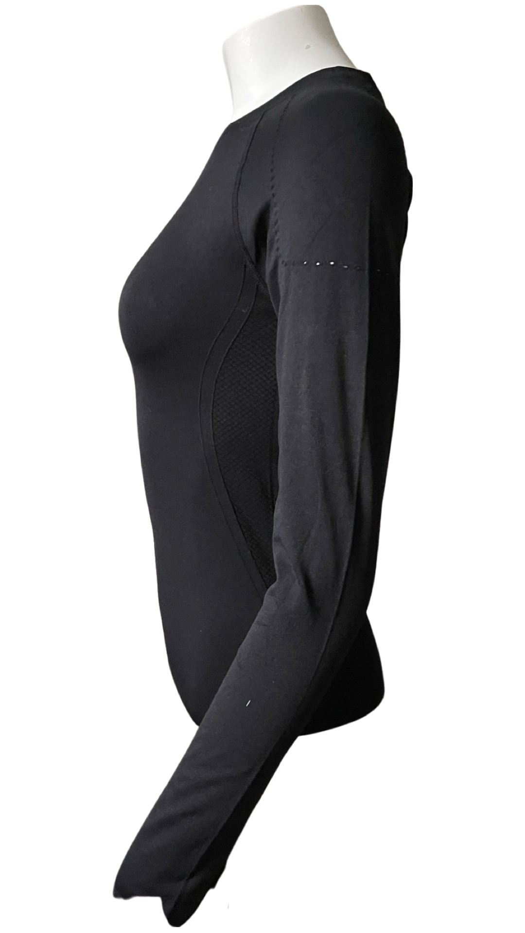 70° Signature Seamless UPF 50+ Long Sleeve Tee in Classic Black