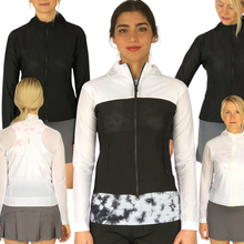 Load image into Gallery viewer, White/ Black Color Block Air Flow Mesh Jacket- Only XS Available